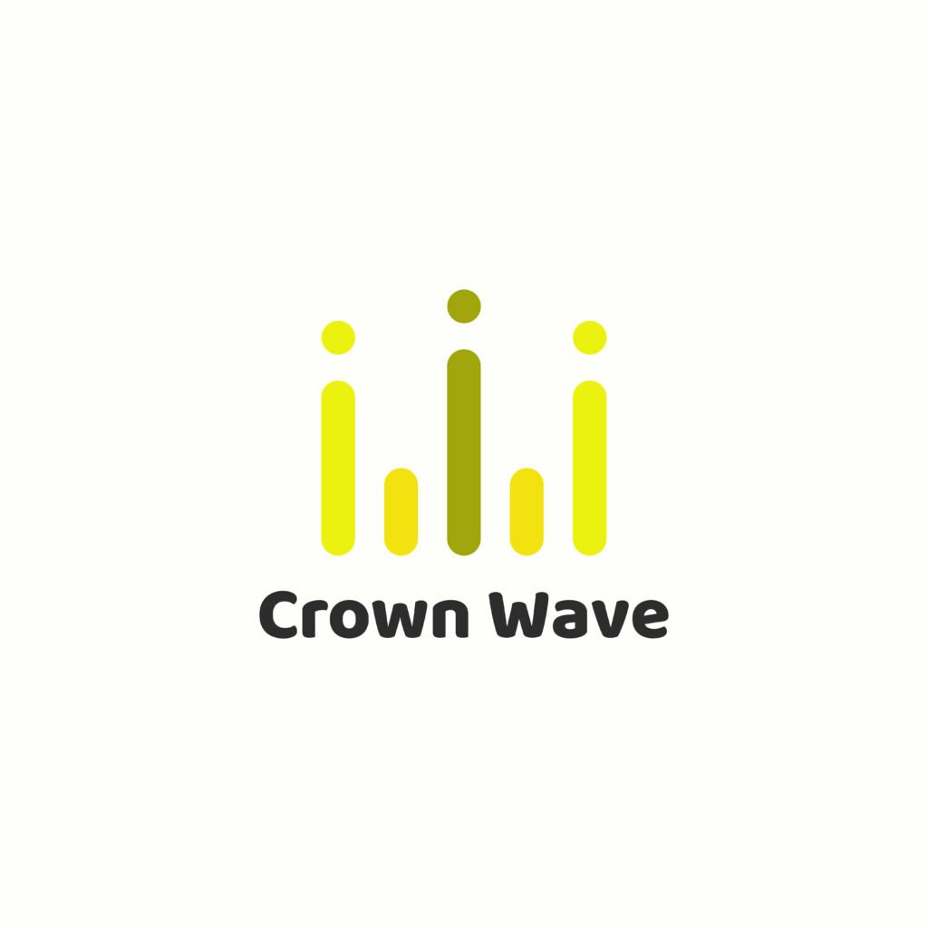 crown, wave, logo